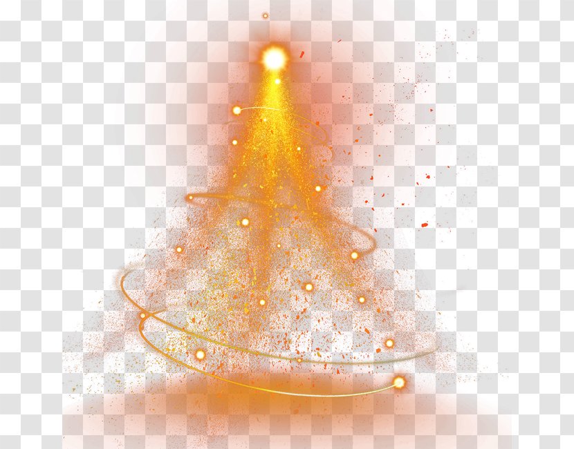 Light Gold Glare - Fantasy Magic Golden Effect Transparent PNG