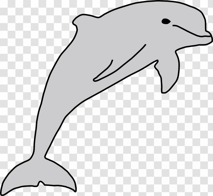 Dolphin Download Clip Art - Grayscale - Sea Life Transparent PNG