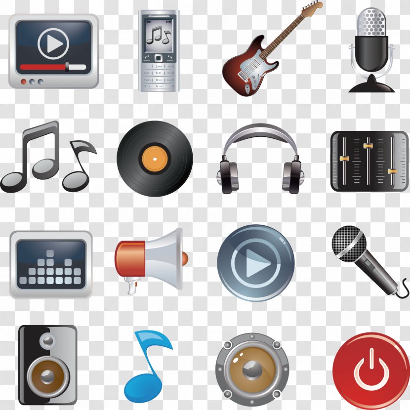 Microphone Recording Studio Icon - Frame - Vector Hand-painted Musical Instrument Speaker Transparent PNG