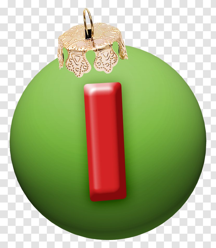 Alpha Ball Christmas Alphabet Letter - Green - L Transparent PNG