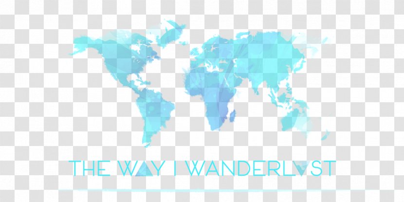 World Map Globe Vector Graphics - Blue - Abbey Ruins Transparent PNG
