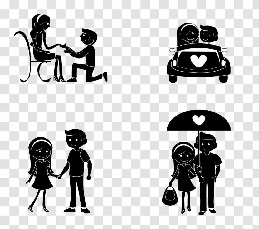 Silhouette Couple Clip Art - Castro Transparent PNG