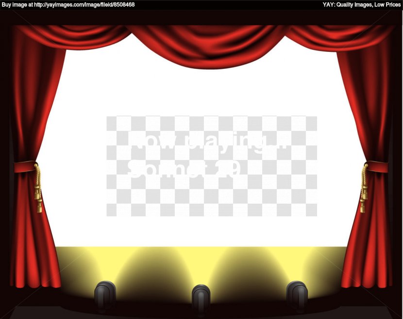 Stage Lighting Theater Drapes And Curtains - Material - Award Cliparts Transparent PNG