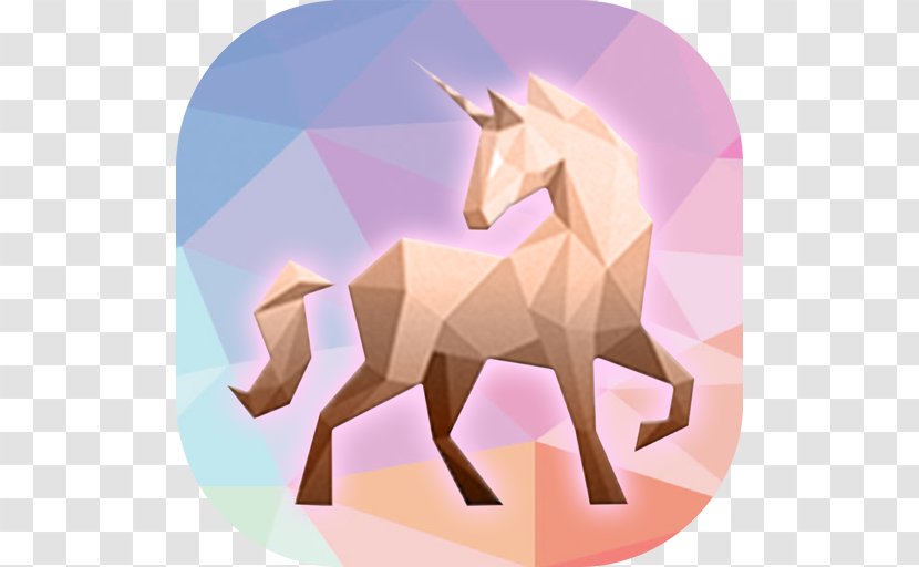 Unicorn Color By Number - Fictional Character - Poly Art Logo HorseUnicorn Transparent PNG