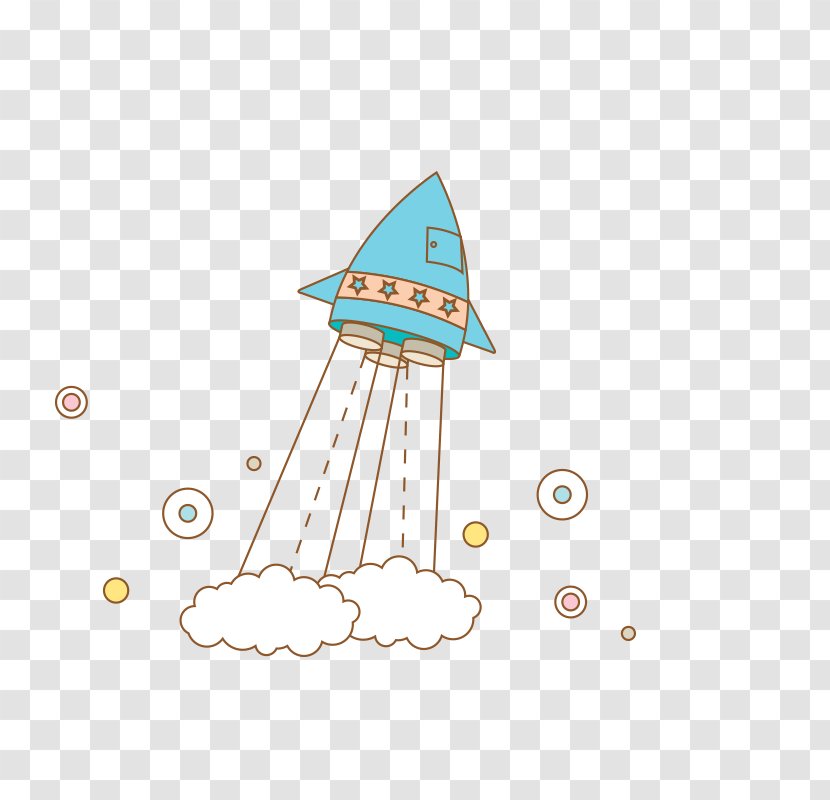 Rocket Launch Cartoon - Triangle Transparent PNG