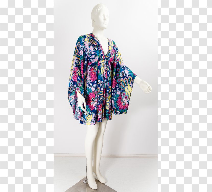 Blouse Dress Tunic Silk White - Rayon - Butterfly Festival Transparent PNG