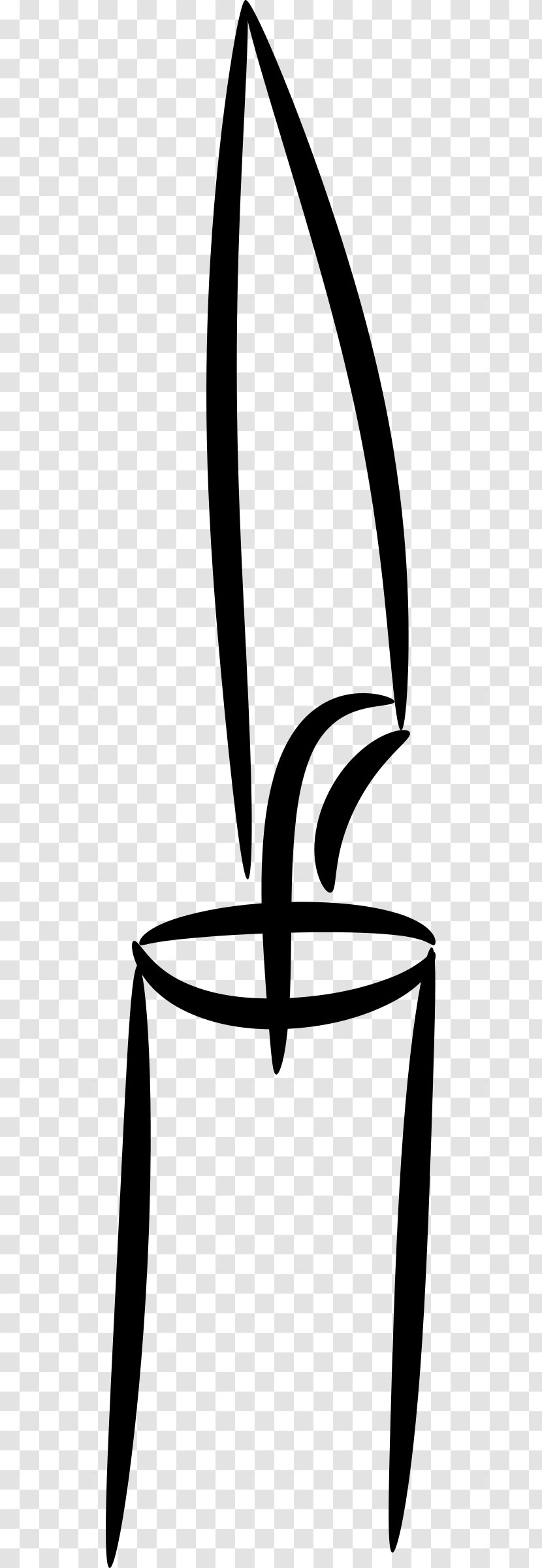 Black And White Light Candle Clip Art - Area Transparent PNG