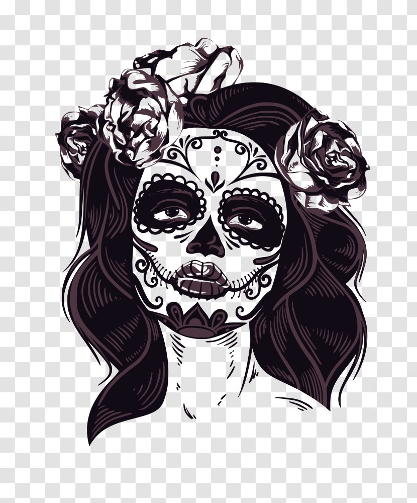 La Calavera Catrina Clip Art - Visual Arts - Anarchy Transparent PNG