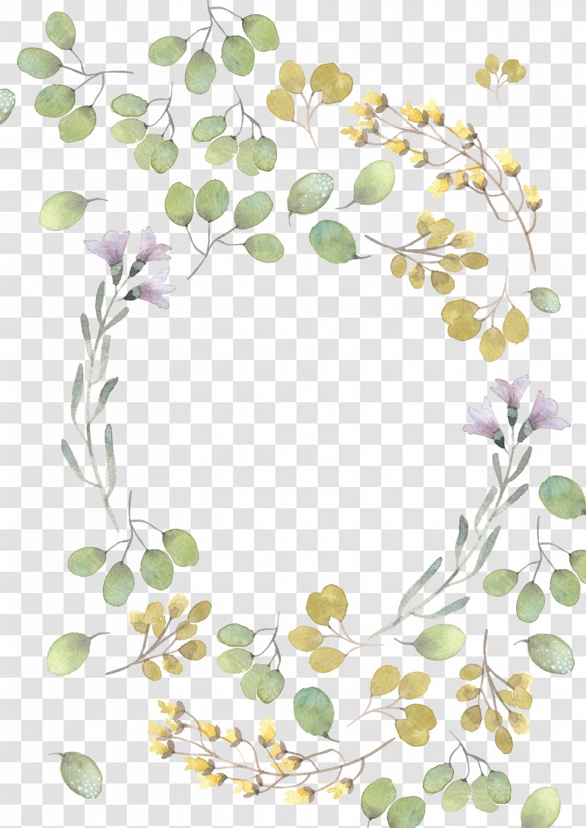 Flower Leaf Watercolor Painting - Botanical Illustration - Fresh Green Leaves Transparent PNG