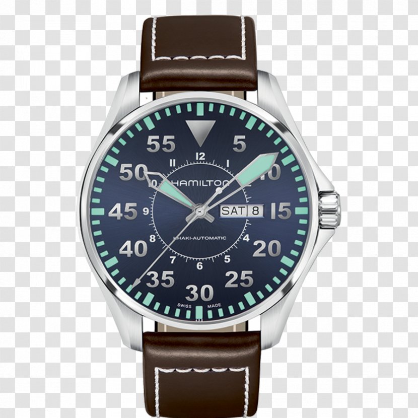 Hamilton Khaki Aviation Pilot Auto 0506147919 Watch Company Quartz - Turquoise Transparent PNG