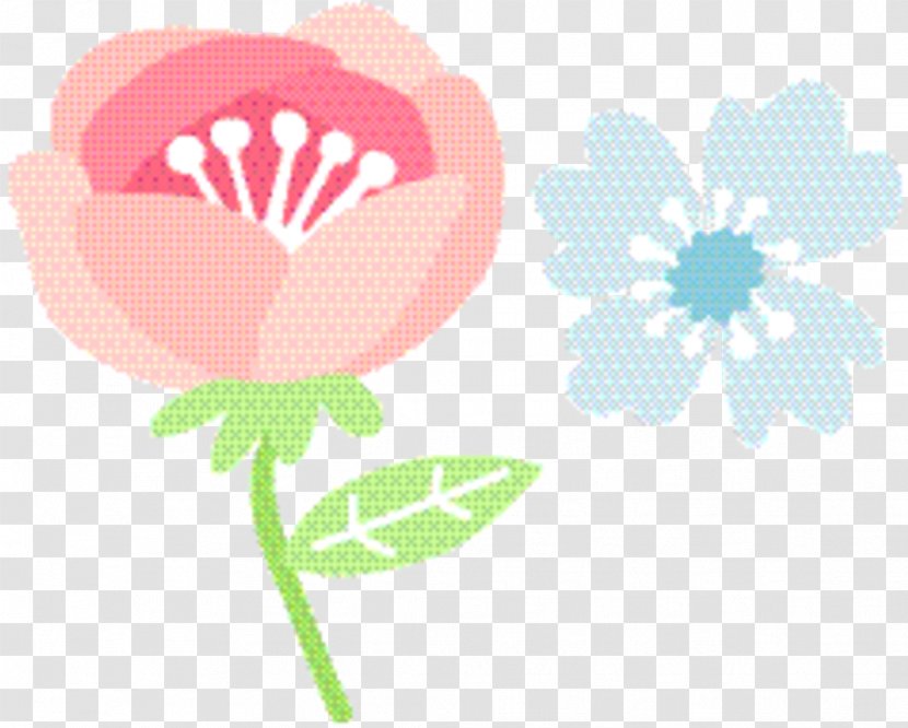 Pink Flower Cartoon - M - Wildflower Pedicel Transparent PNG