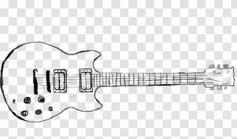 Electric Guitar Musical Instruments Drawing Sketch - Instrument - Cartoon Transparent PNG
