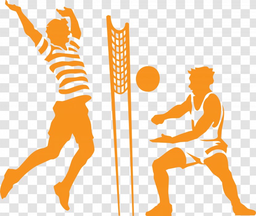 Beach Volleyball - Silhouette - Play Man Transparent PNG