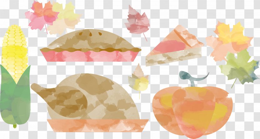 Watercolor Painting Thanksgiving - Food - Vector Grid Tools Meal Support Regional Color Transparent PNG