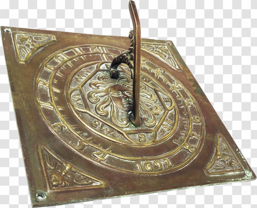 Sundial Clock Time Gnomon - Metal Transparent PNG