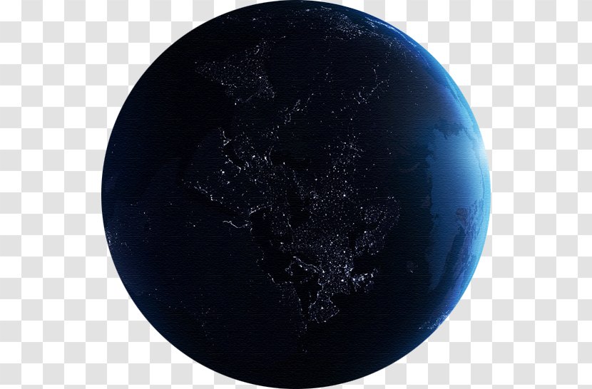 Earth Cobalt Blue Sphere - Planet Transparent PNG