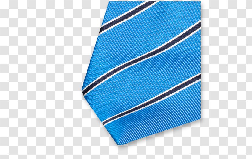 Necktie Krawatte Blau Gestreift Angle Pattern - Electric Blue - Knude Rubjeg Transparent PNG