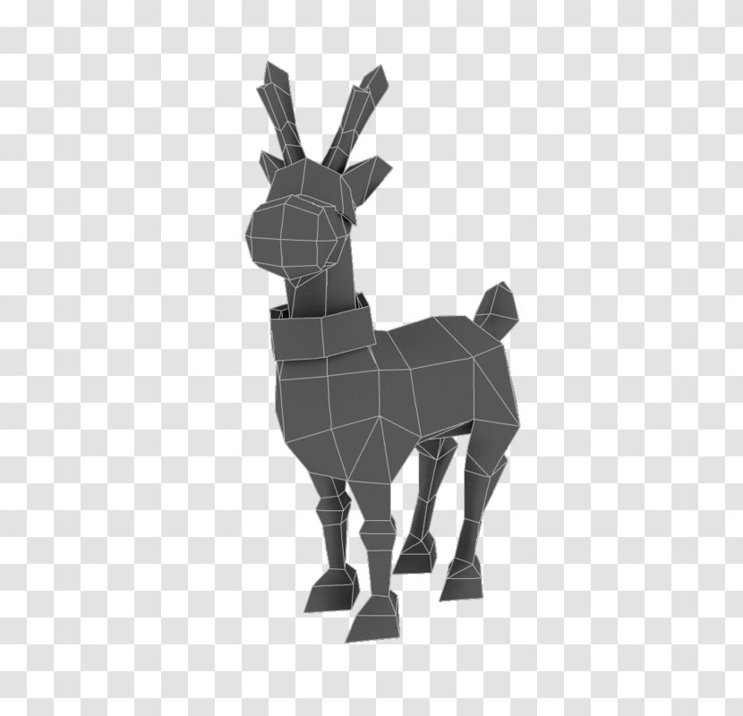 Reindeer Low Poly Rudolph 3D Modeling Computer Graphics - Deer - Hand-painted Animals Transparent PNG