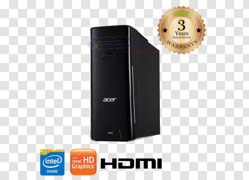 Acer Aspire Intel Core I3 Desktop Computers - Electronics Accessory Transparent PNG