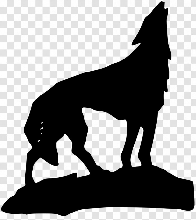 Gray Wolf Clip Art - Black - Wolves Transparent PNG