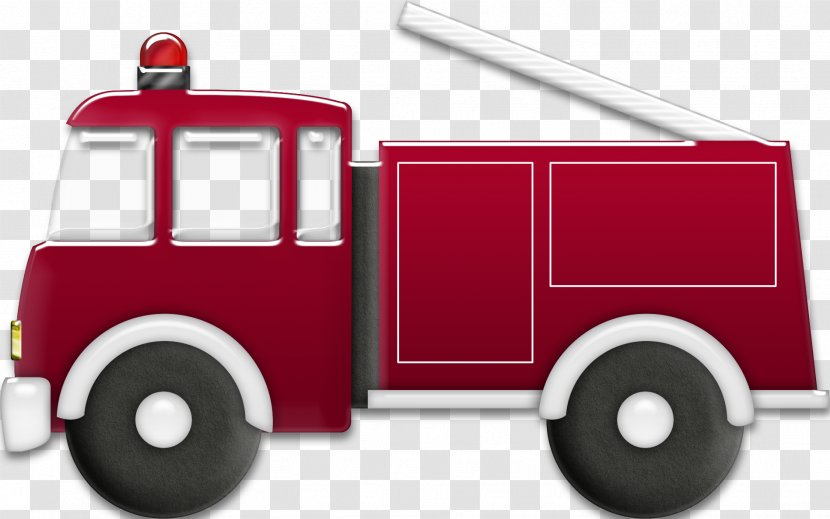 Car Fire Engine Motor Vehicle Automotive Design - Red - Cartoon Truck Transparent PNG