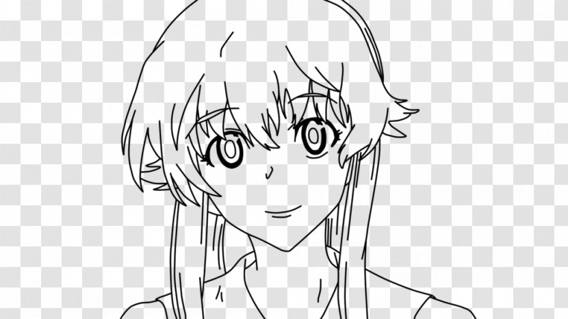 Yuno Gasai Future Diary Drawing Coloring Book Sketch - Flower - Wishes Transparent PNG