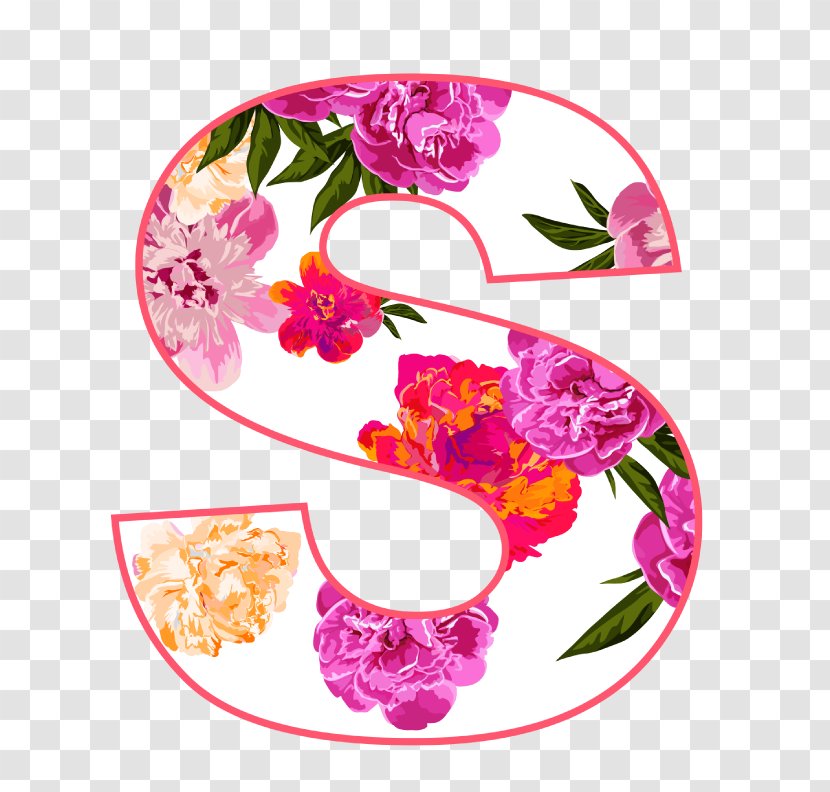 Floral Design Flower Letter Monogram Candle By Anthropologie - Pink Transparent PNG