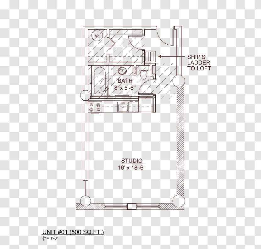 Furniture Floor Plan Line Angle Transparent PNG