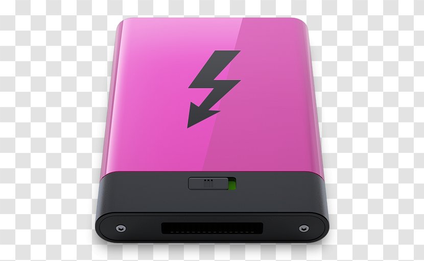 Electronic Device Gadget Multimedia - Remote Backup Service - Pink Thunderbolt B Transparent PNG