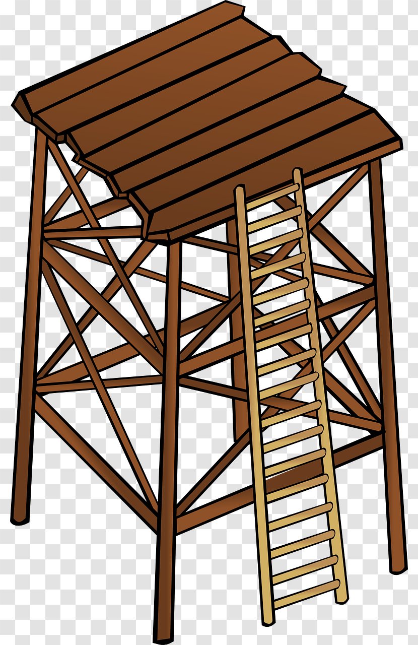 Ladder Wood Stairs Clip Art - Outdoor Structure Transparent PNG