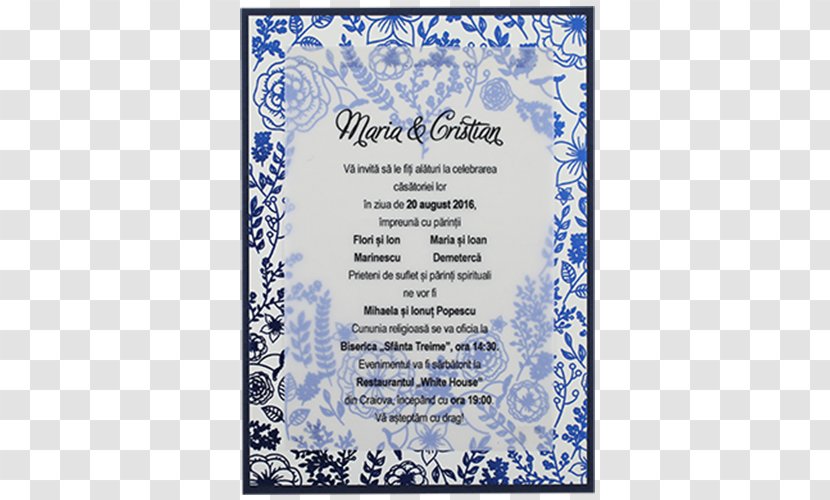 Wedding Invitation Convite - Blue Transparent PNG