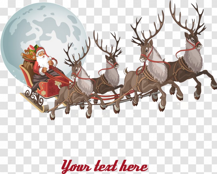 Santa Claus Parade Clip Art - The Charms Of Christmas - Reindeer And Transparent PNG