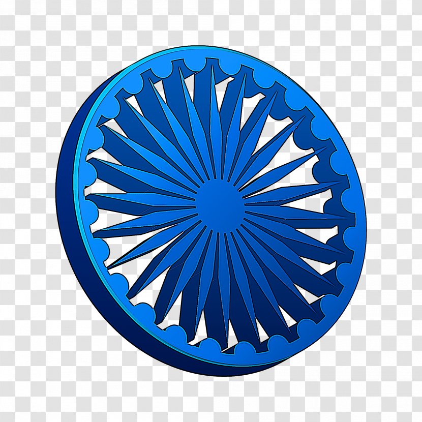 Cobalt Blue Electric Circle Wheel Transparent PNG
