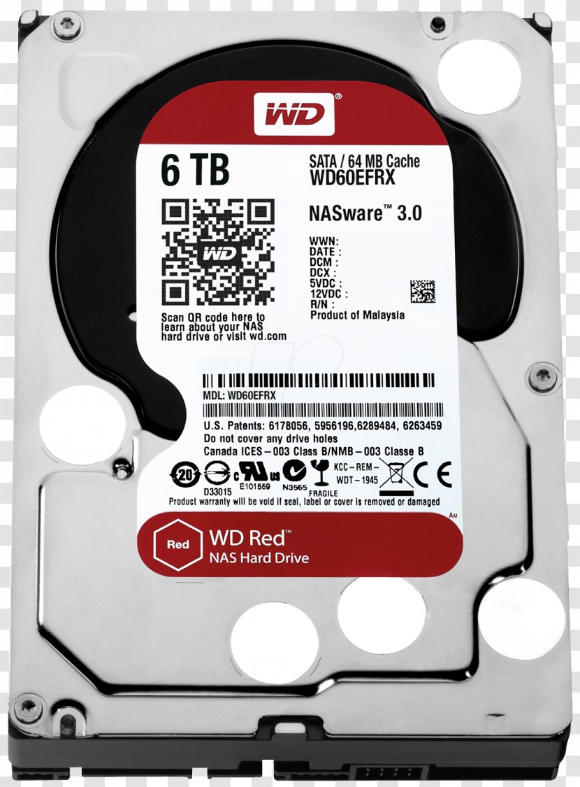 WD Red SATA HDD Hard Drives Network Storage Systems Serial ATA Western Digital - Terabyte - Data Device Transparent PNG