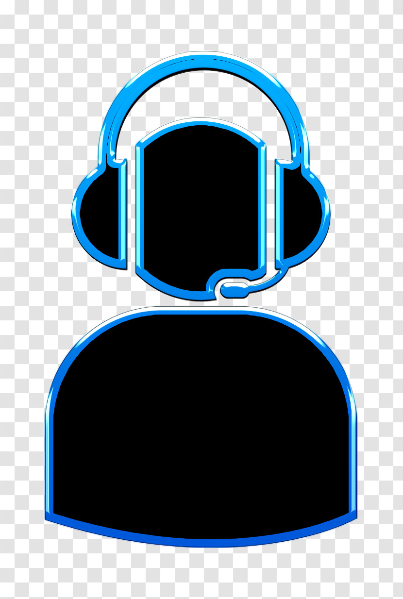 Humans 3 Icon Agent Icon User With Headset Silhouette Icon Transparent PNG