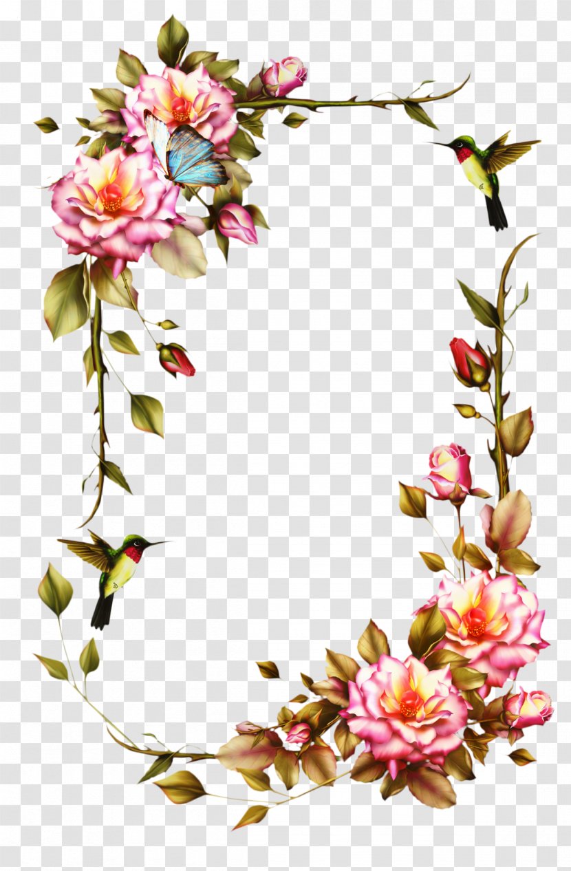 Picture Frames Flower Frame Clip Art Rose - Interior Design - Wreath Transparent PNG