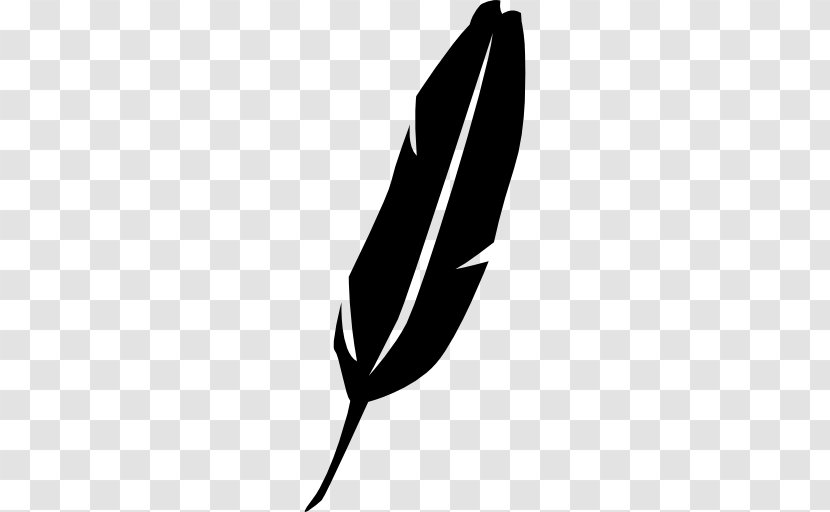 Feather Logo Design - Quill - Black Transparent PNG