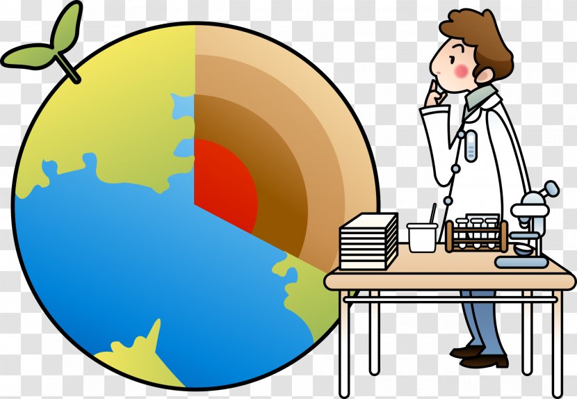Earth Shutterstock - Globe - Cartoon Man Looking At Circular Chart Transparent PNG