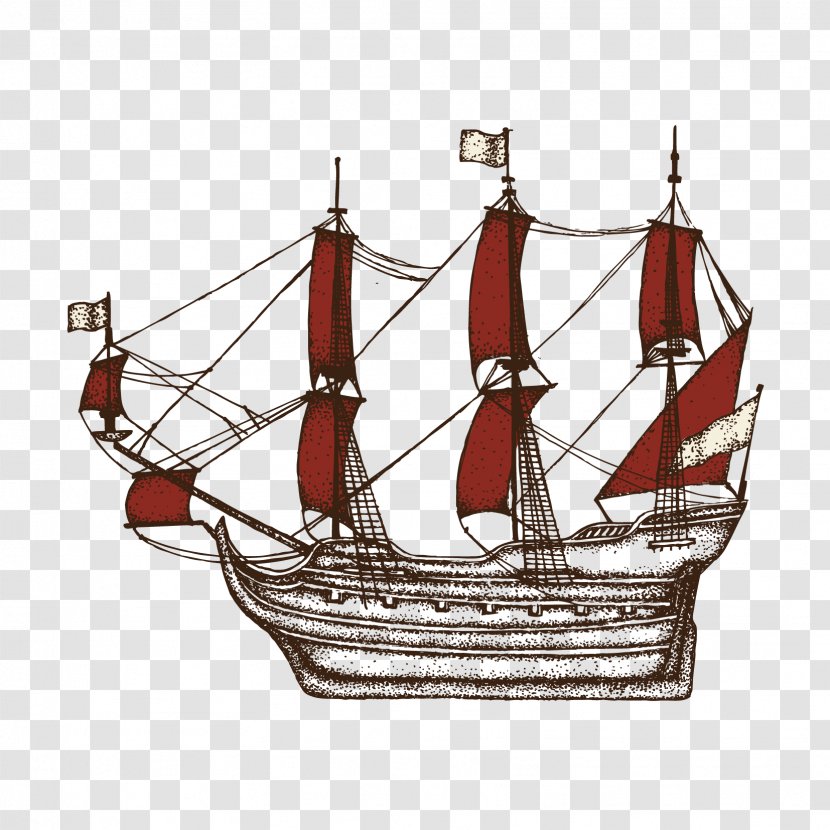 Raster Graphics Ship Clip Art - Brig Transparent PNG