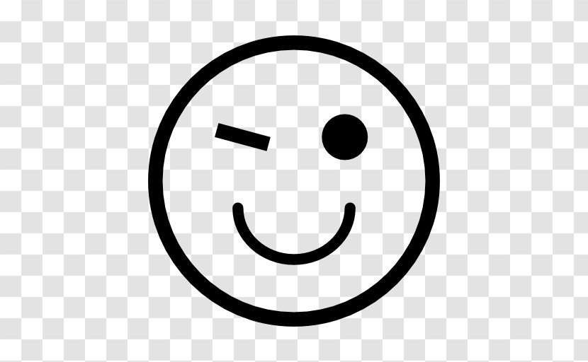 Smiley Happiness Emoticon Wink - Emoji Transparent PNG