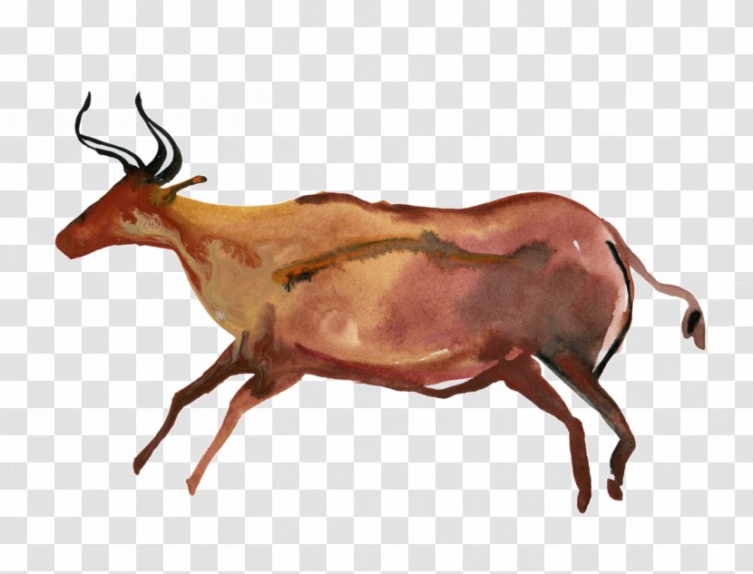 Watercolor Animal - Elk - Hartebeest Springbok Transparent PNG