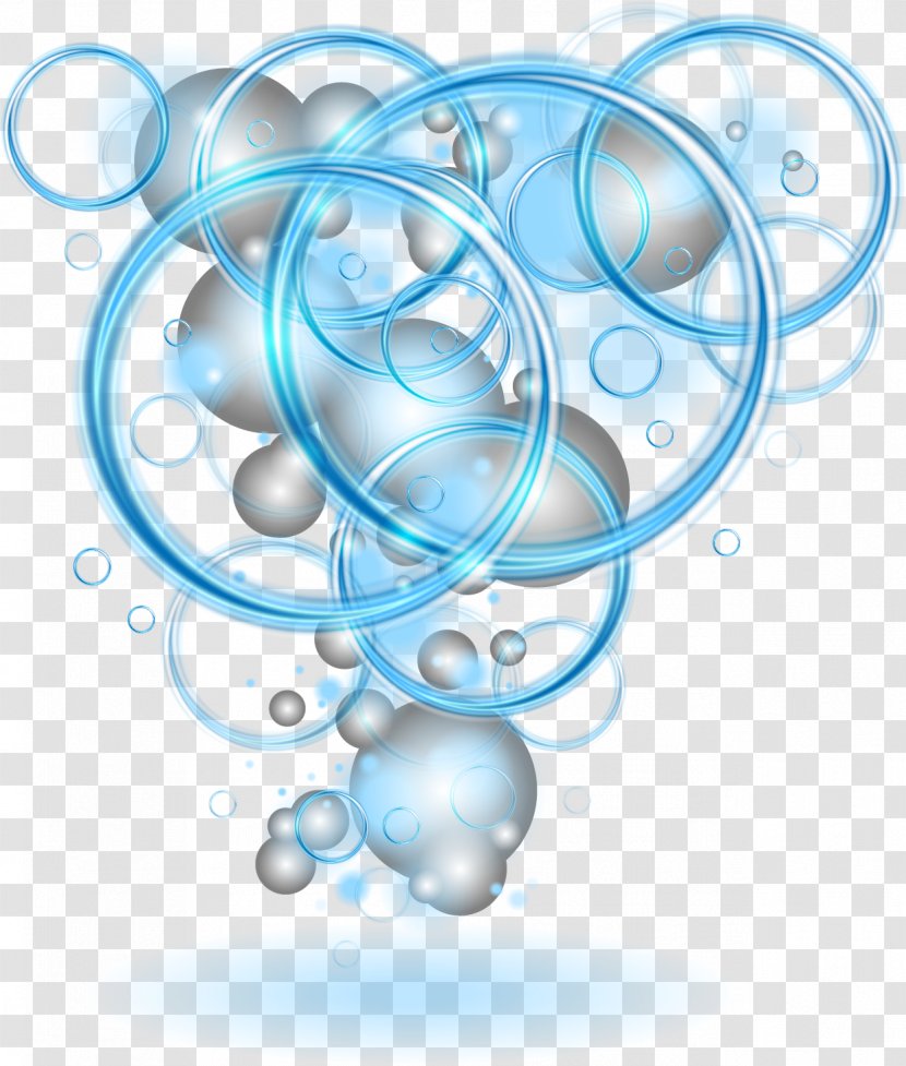 Circle Blue Euclidean Vector - Sphere - Hand-painted Transparent PNG