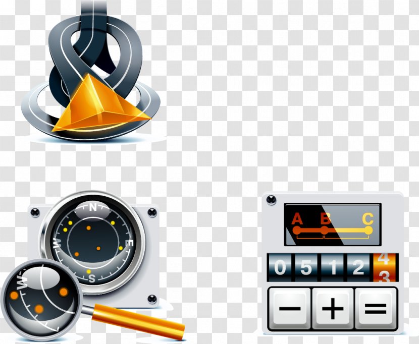 GPS Navigation Device Icon - Brand - Camera Magnifier Metal Vector Elements Transparent PNG