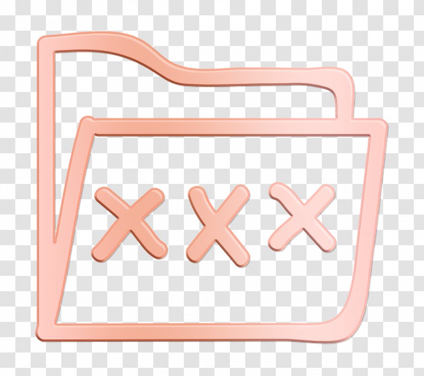 Folder Icon Folderlock Password - Pink - Peach Beige Transparent PNG