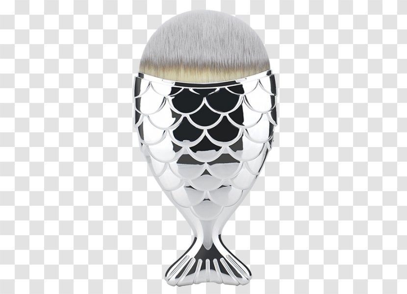 Makeup Brush Foundation Cosmetics Rouge - Face Powder - Silver Transparent PNG
