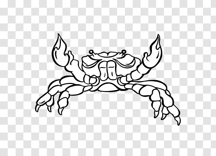 Crab Visual Arts Black And White Clip Art - Line - Hand Painted,crab Transparent PNG