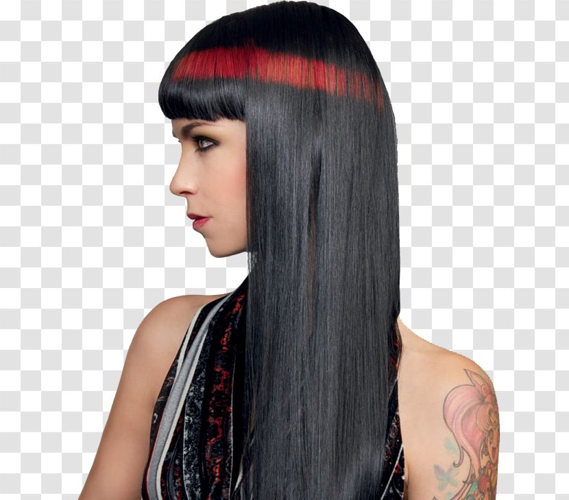 Black Hair Coloring Hairdresser Abbiategrasso Bangs Transparent PNG