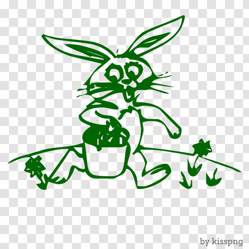 Rabbit, Cartoon. - Tree - Area Transparent PNG