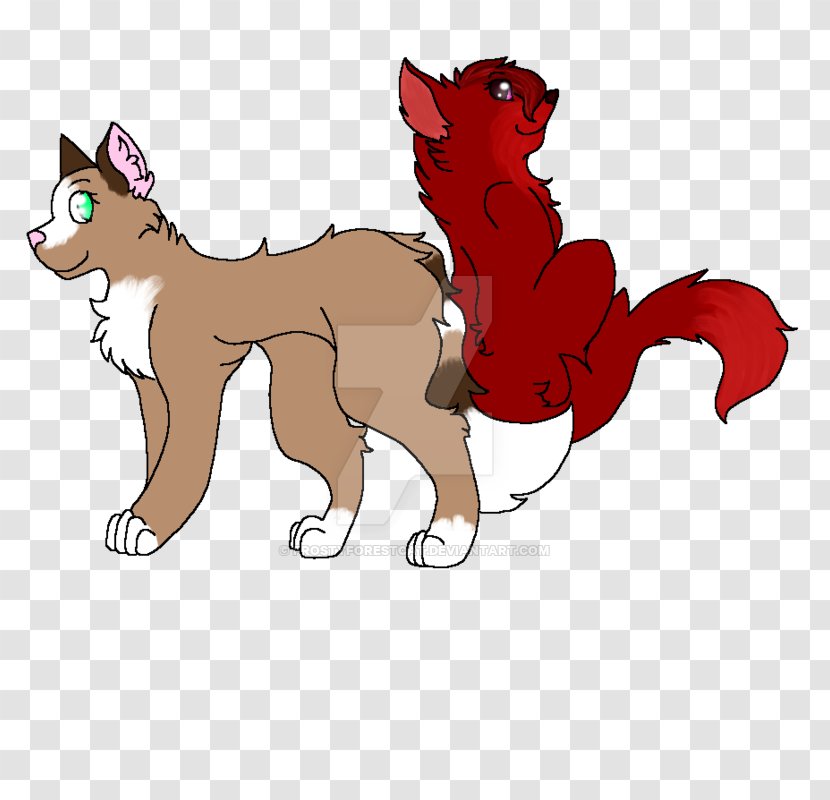 Cat Dog Red Fox Illustration Mammal - Flower Transparent PNG
