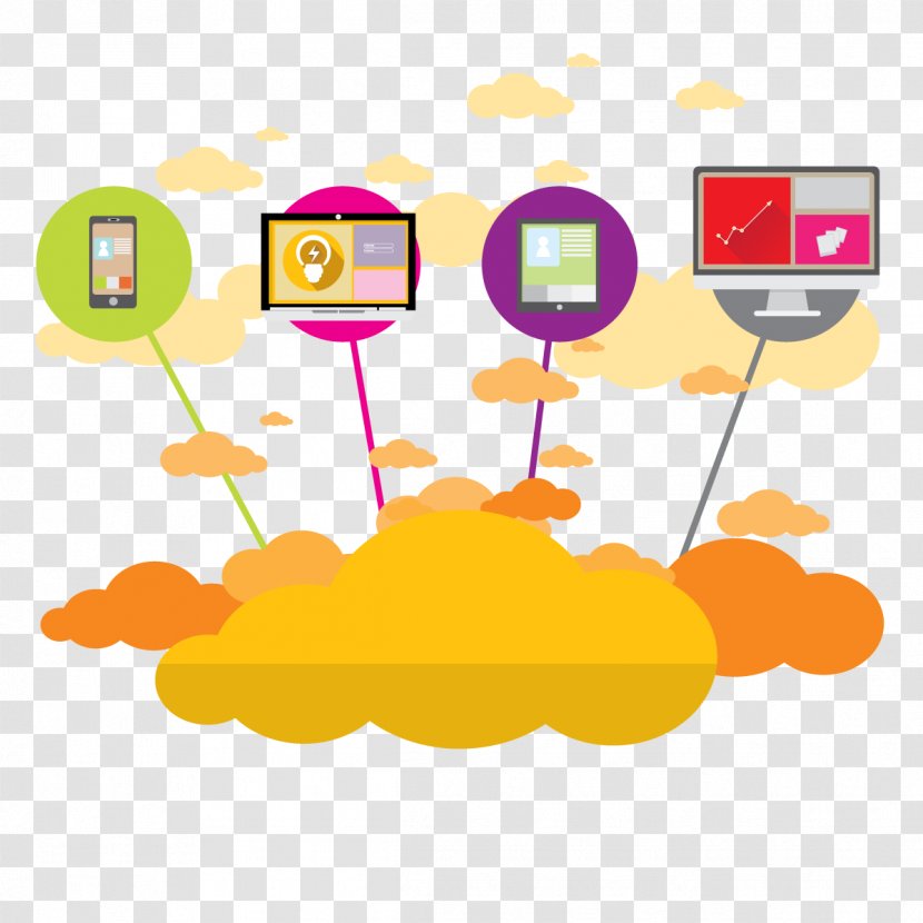 Cloud Computing Storage - Orange Transparent PNG